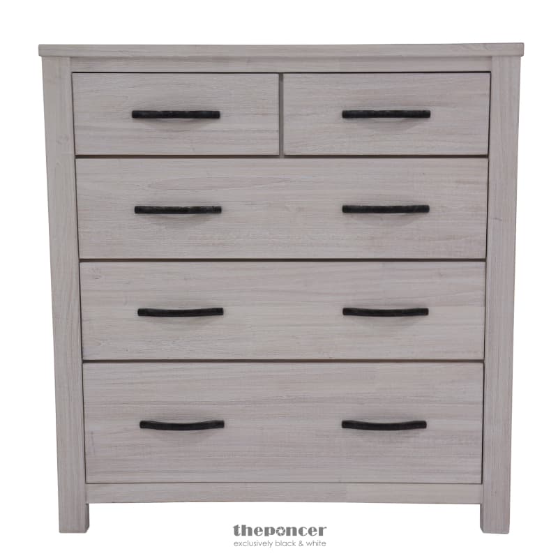 FOXGLOVE TALLBOY 5 CHEST OF DRAWERS SOLID ASH WOOD BED