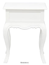 FRENCH PROVINCIAL 1 DRAWER LAMP TABLE (WHITE)