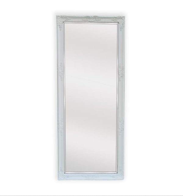 FRENCH PROVINCIAL ORNATE MIRROR - WHITE - MEDIUM 70CM X