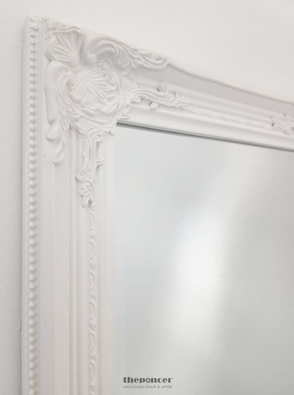 FRENCH PROVINCIAL ORNATE MIRROR - WHITE - SMALL 80CM X 110CM