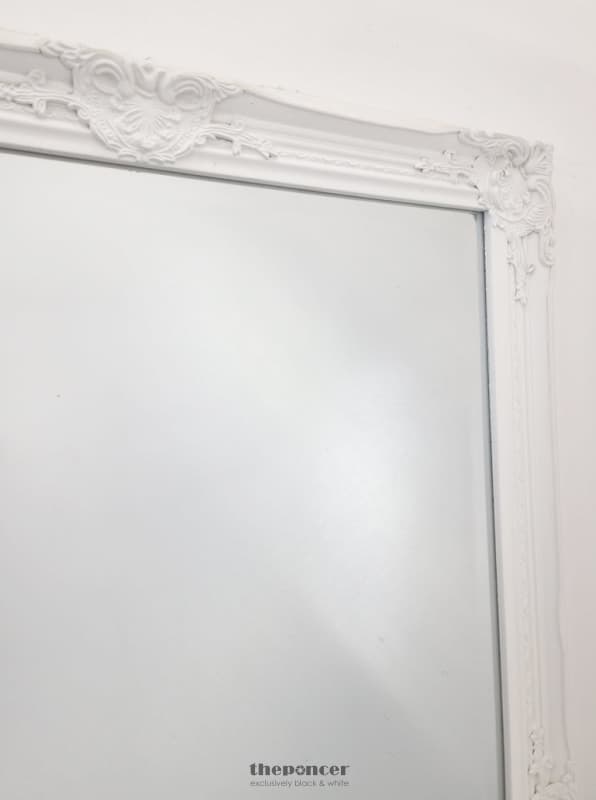 FRENCH PROVINCIAL ORNATE MIRROR - WHITE - SMALL 80CM X 110CM