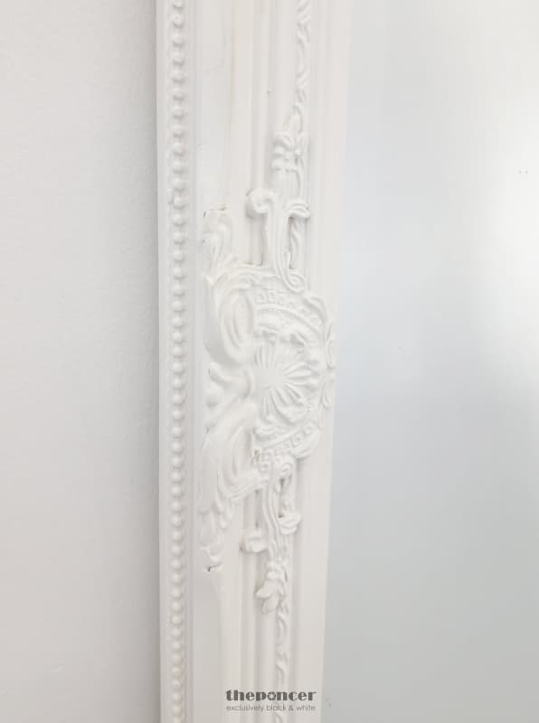 FRENCH PROVINCIAL ORNATE MIRROR - WHITE - SMALL 80CM X 110CM