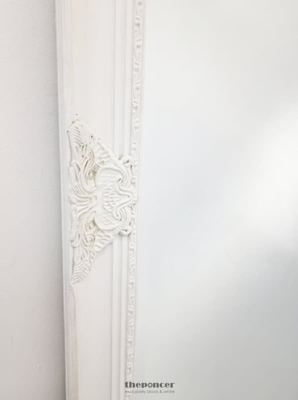 FRENCH PROVINCIAL ORNATE MIRROR - WHITE - X LARGE 100CM X