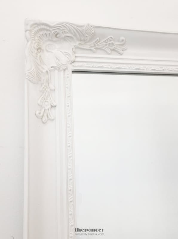 FRENCH PROVINCIAL ORNATE MIRROR - WHITE - X LARGE 100CM X