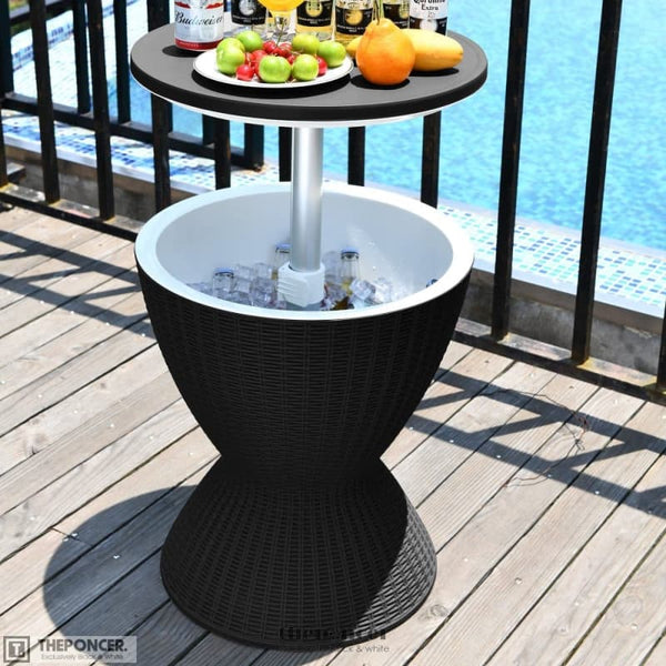 GARDEN ICE COOLER TABLE (BLACK)