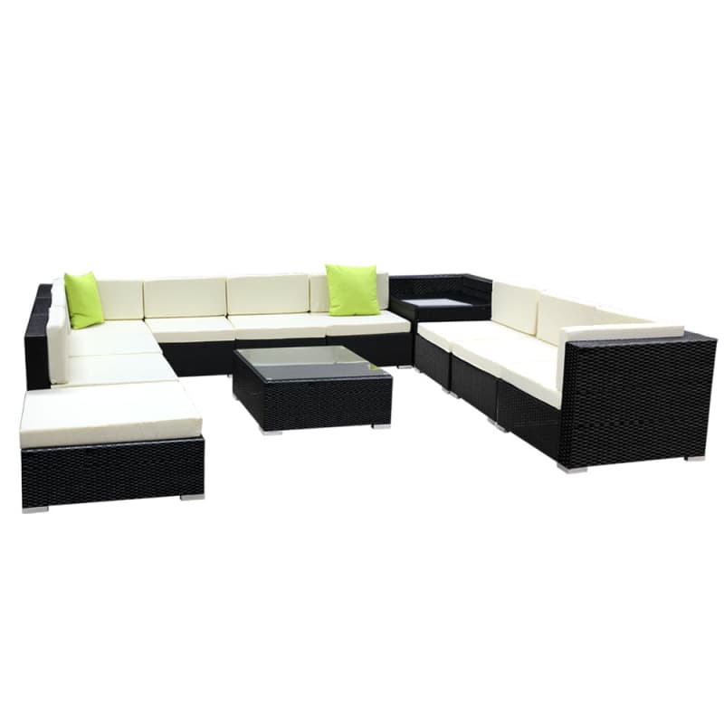 GARDEON 12PC OUTDOOR FURNITURE SOFA SET WICKER GARDEN PATIO