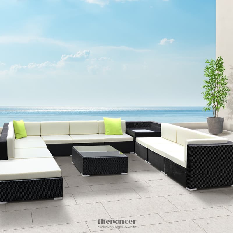 GARDEON 12PC OUTDOOR FURNITURE SOFA SET WICKER GARDEN PATIO