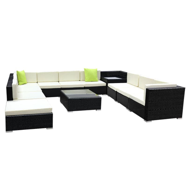 GARDEON 12PC SOFA SET WITH STORAGE COVER OUTDOOR FURNITURE