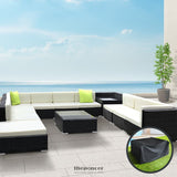 GARDEON 12PC SOFA SET WITH STORAGE COVER OUTDOOR FURNITURE