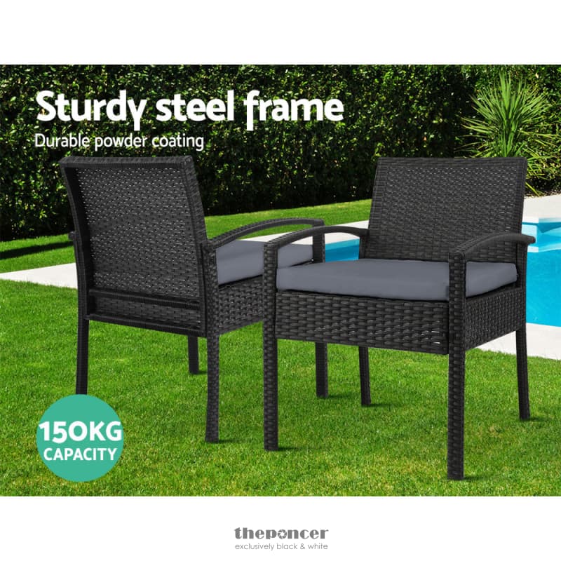 GARDEON 2PC OUTDOOR DINING CHAIRS PATIO FURNITURE RATTAN