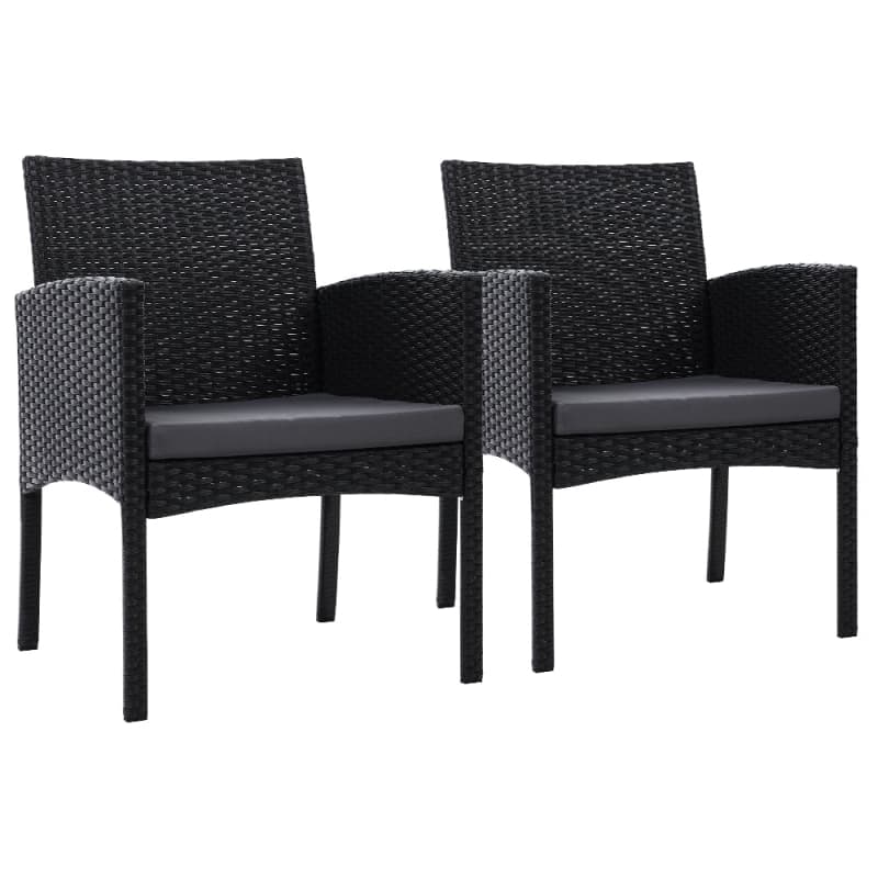 GARDEON 2PC OUTDOOR DINING CHAIRS PATIO FURNITURE RATTAN