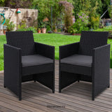 GARDEON 2PC OUTDOOR DINING CHAIRS PATIO FURNITURE WICKER