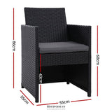 GARDEON 2PC OUTDOOR DINING CHAIRS PATIO FURNITURE WICKER