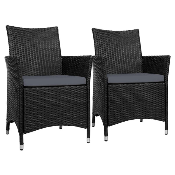 GARDEON 2PC OUTDOOR DINING CHAIRS PATIO FURNITURE WICKER