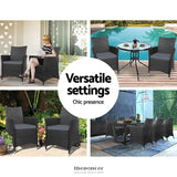 GARDEON 2PC OUTDOOR DINING CHAIRS PATIO FURNITURE WICKER