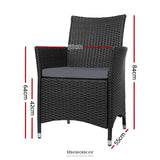 GARDEON 2PC OUTDOOR DINING CHAIRS PATIO FURNITURE WICKER