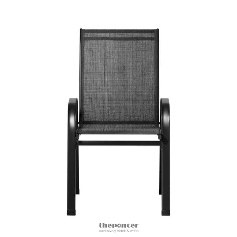 GARDEON 2PC OUTDOOR DINING CHAIRS STACKABLE LOUNGE CHAIR