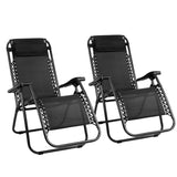 GARDEON 2PC ZERO GRAVITY CHAIR FOLDING OUTDOOR RECLINER