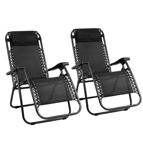 GARDEON 2PC ZERO GRAVITY CHAIR FOLDING OUTDOOR RECLINER