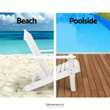 GARDEON 3PC ADIRONDACK OUTDOOR TABLE AND CHAIRS WOODEN