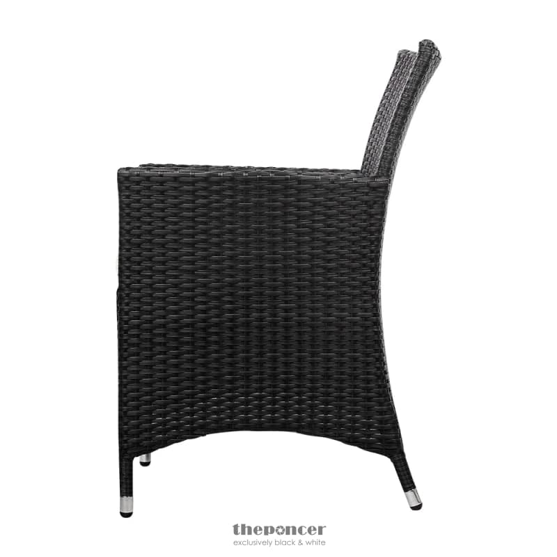 GARDEON 3PC BISTRO SET OUTDOOR FURNITURE RATTAN TABLE