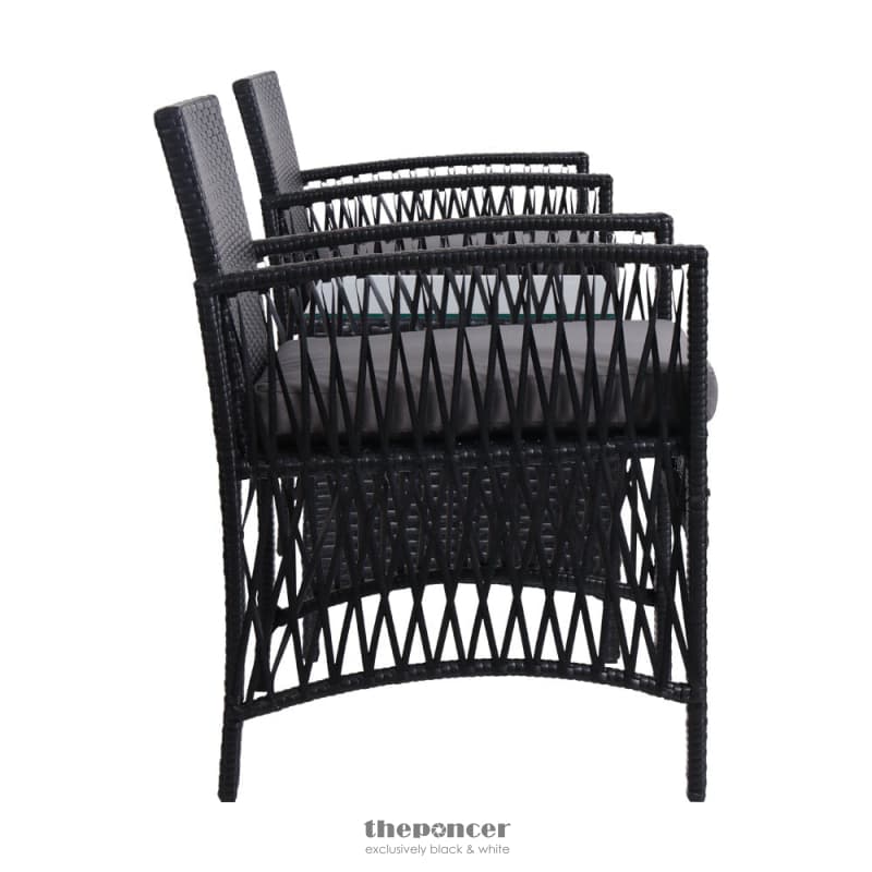 GARDEON 3PC OUTDOOR BISTRO SET PATIO FURNITURE WICKER