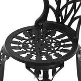GARDEON 3PC OUTDOOR SETTING BISTRO SET CHAIRS TABLE CAST