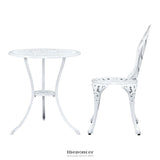 GARDEON 3PC OUTDOOR SETTING BISTRO SET CHAIRS TABLE CAST
