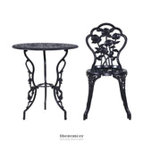 GARDEON 3PC OUTDOOR SETTING BISTRO SET CHAIRS TABLE CAST