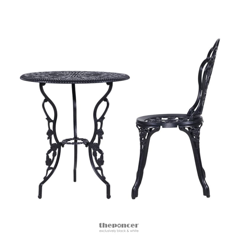 GARDEON 3PC OUTDOOR SETTING BISTRO SET CHAIRS TABLE CAST