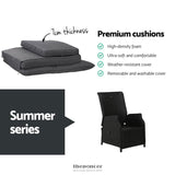 GARDEON 3PC RECLINER CHAIRS TABLE SUN LOUNGE OUTDOOR