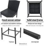 GARDEON 4-PIECE OUTDOOR BAR STOOLS DINING CHAIR BAR STOOLS