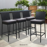 GARDEON 4-PIECE OUTDOOR BAR STOOLS DINING CHAIR BAR STOOLS