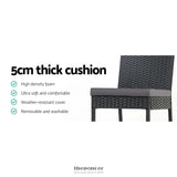 GARDEON 4-PIECE OUTDOOR BAR STOOLS DINING CHAIR BAR STOOLS