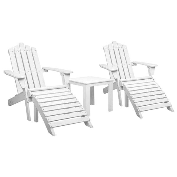 GARDEON 5PC ADIRONDACK OUTDOOR TABLE AND CHAIRS WOODEN SUN