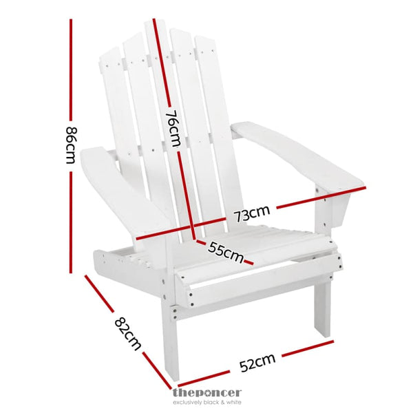 GARDEON ADIRONDACK OUTDOOR CHAIRS WOODEN BEACH CHAIR PATIO