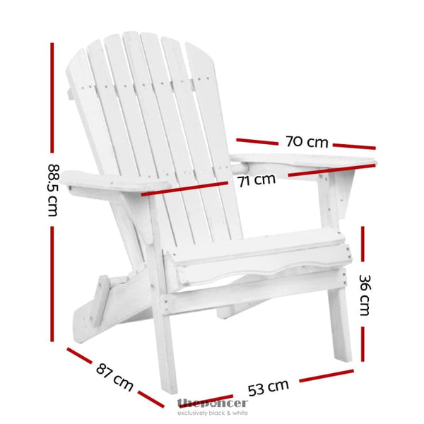 GARDEON ADIRONDACK OUTDOOR CHAIRS WOODEN FOLDABLE BEACH