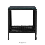GARDEON COFFEE SIDE TABLE WICKER DESK RATTAN OUTDOOR