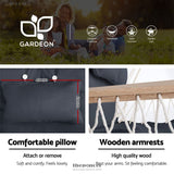 GARDEON HAMMOCK CHAIR WITH STEEL STAND ARMREST OUTDOOR
