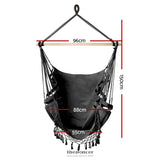 GARDEON HANGING HAMMOCK CHAIR OUTDOOR SWING HAMMOCKS TASSEL