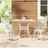 GARDEON OUTDOOR DINING SET 5 PIECE CHAIRS TABLE CAST