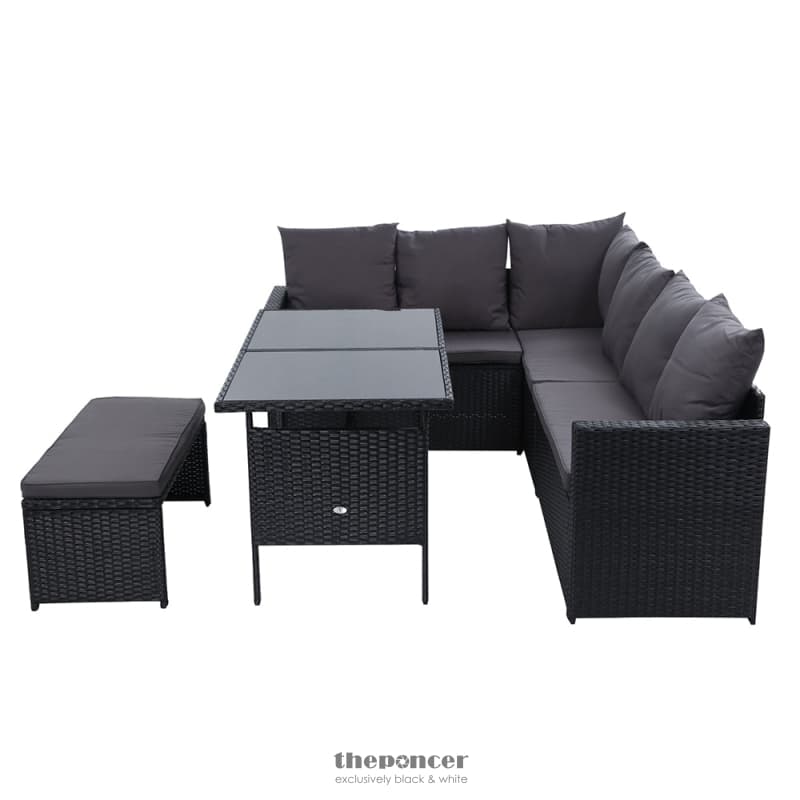 GARDEON OUTDOOR DINING SET SOFA LOUNGE SETTING CHAIRS TABLE