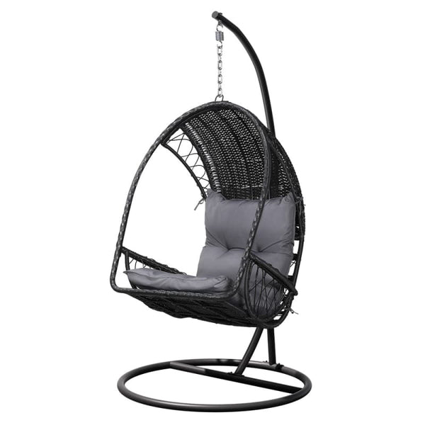 GARDEON OUTDOOR EGG SWING CHAIR WICKER FURNITURE POD STAND