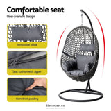 GARDEON OUTDOOR EGG SWING CHAIR WICKER RATTAN FURNITURE POD