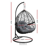 GARDEON OUTDOOR EGG SWING CHAIR WICKER RATTAN FURNITURE POD