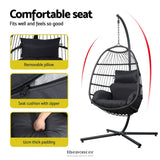 GARDEON OUTDOOR EGG SWING CHAIR WICKER ROPE FURNITURE POD
