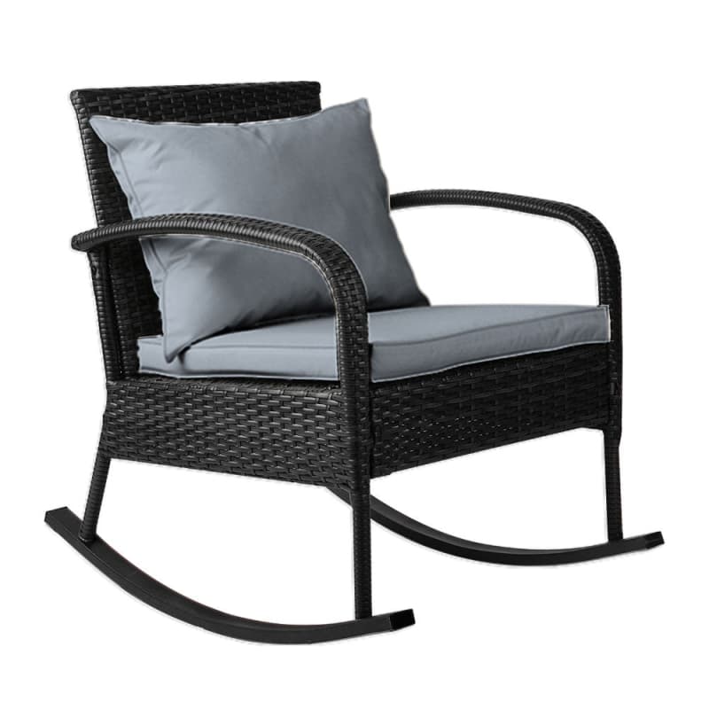 GARDEON OUTDOOR FURNITURE ROCKING CHAIR WICKER GARDEN PATIO