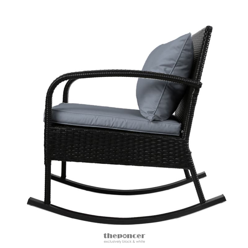 GARDEON OUTDOOR FURNITURE ROCKING CHAIR WICKER GARDEN PATIO