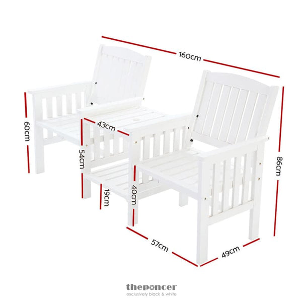 GARDEON OUTDOOR GARDEN BENCH LOVESEAT WOODEN TABLE CHAIRS