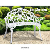 GARDEON OUTDOOR GARDEN BENCH SEAT 100CM CAST ALUMINIUM